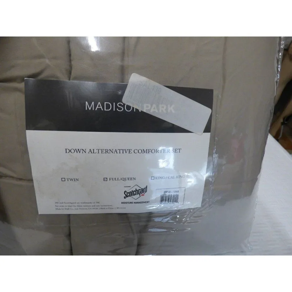 Madison Park Down Alternative Comforter Set, Full/ Queen, Taupe (light brown)